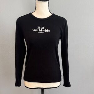 HUF Women's Black Long Sleeve Tee